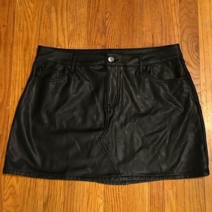 Rewash Faux Leather Mini Skirt